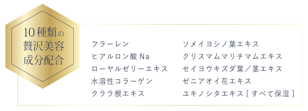 10種の美容成分 | Borica美容液ケアアイシャドウ