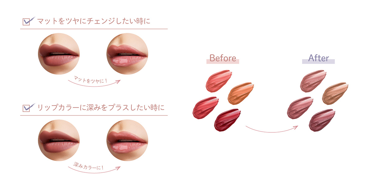 ケアグロス ダークで質感チェンジ