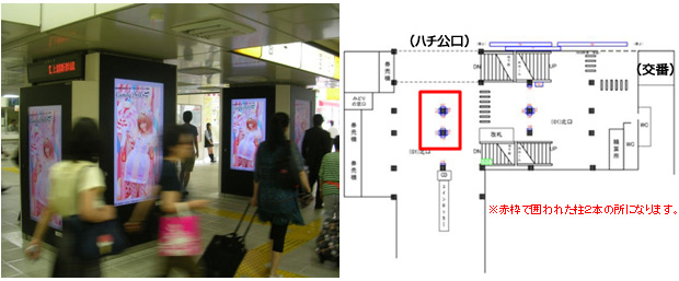 サムネイル:益若つばさプロデュースコスメブランド「CandyDoll」渋谷駅デジタルポスター掲載