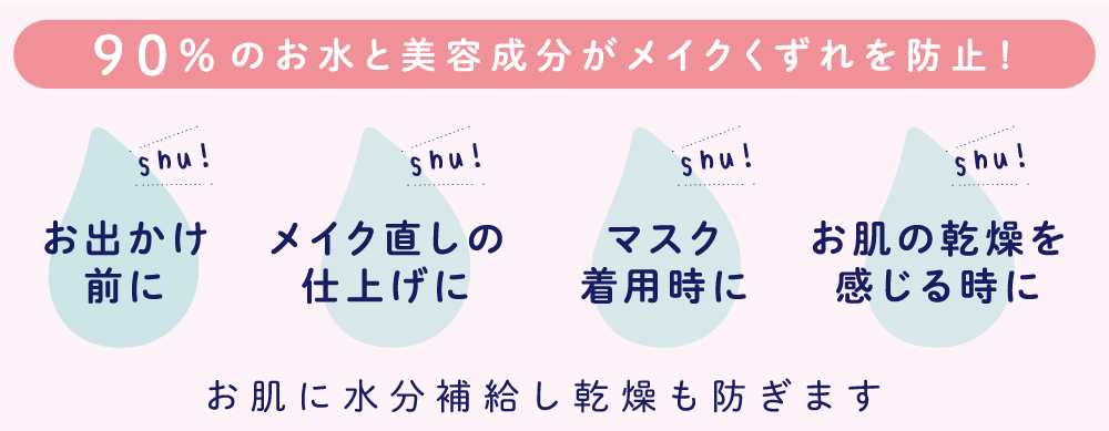 美容成分がメイクくずれを防止